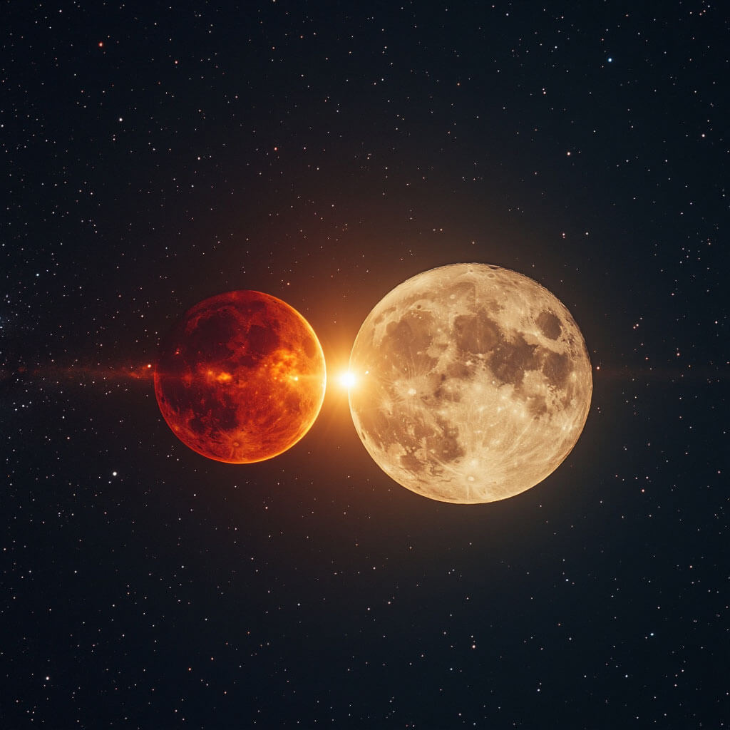 Conjonction Mars-Jupiter